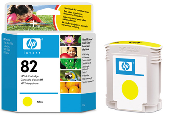 1 x Genuine HP 82 Yellow Ink Cartridge C4913A