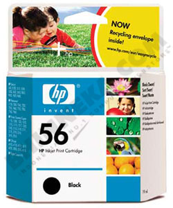1 x Genuine HP 56 Black Ink Cartridge C6656AA