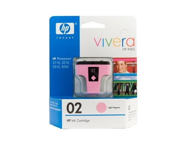 1 x Genuine HP 02 Light Magenta Ink Cartridge C8775WA