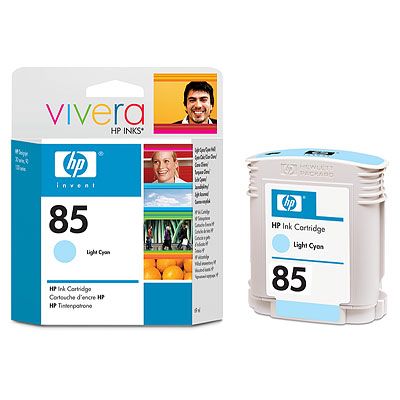 1 x Genuine HP 85 Light Cyan Ink Cartridge C9428A