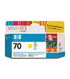 1 x Genuine HP 70 Yellow Ink Cartridge C9454A