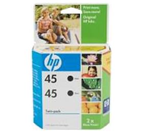 1 x Genuine HP 45 Black Ink Cartridge Twin Pack CC625AA