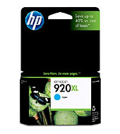 1 x Genuine HP 920XL Cyan Ink Cartridge CD972AA