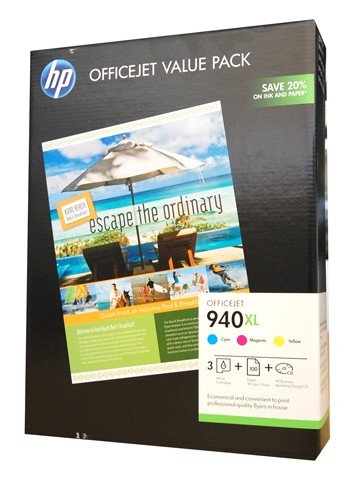 1 x Genuine HP 940XL Cyan & Magenta & Yellow Ink Cartridge Photo Value Pack CG898AA