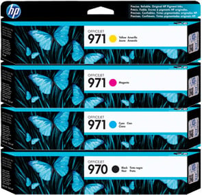 4 Pack Genuine HP 970 971 Ink Cartridge Set (1BK,1C,1M,1Y) CN621AA CN622AA CN623AA CN624AA