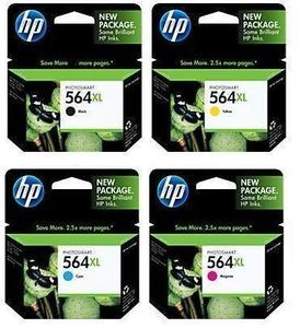 4 Pack Genuine HP 564XL Ink Cartridge Set (1BK,1C,1M,1Y) CN684WA CB323WA CB324WA CB325WA