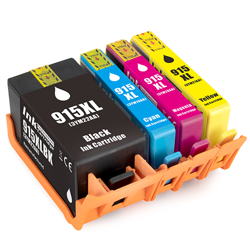 4 Pack Compatible HP 915XL Ink Cartridge Set (1BK,1C,1M,1Y) 3YM19AA 3YM20AA 3YM21AA 3YM22AA
