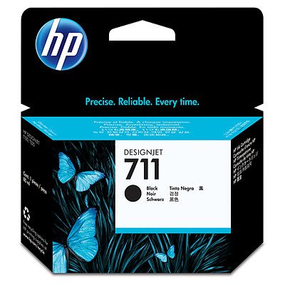1 x Genuine HP 711 Black Ink Cartridge CZ133A 3WX01A