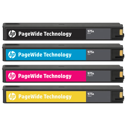 4 Pack Genuine HP 975A Ink Cartridge Set (1BK,1C,1M,1Y) L0R97AA L0R88AA L0R91AA L0R94AA