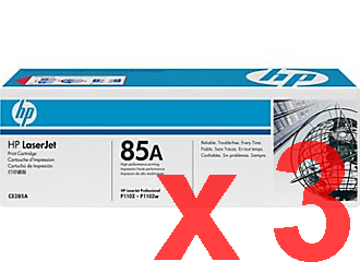 3 x Genuine HP CE285A Toner Cartridge 85A