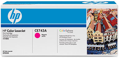 1 x Genuine HP CE743A Magenta Toner Cartridge 307A