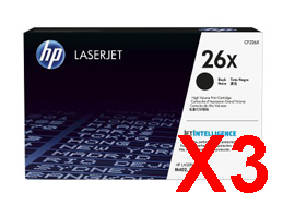 3 x Genuine HP CF226X Toner Cartridge 26X