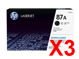3 x Genuine HP CF287A Toner Cartridge 87A