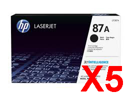 5 x Genuine HP CF287A Toner Cartridge 87A