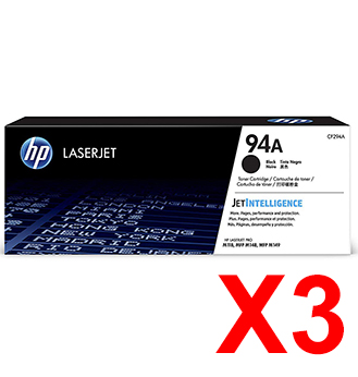 3 x Genuine HP CF294A Toner Cartridge 94A