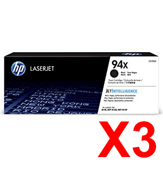 3 x Genuine HP CF294X Toner Cartridge 94X