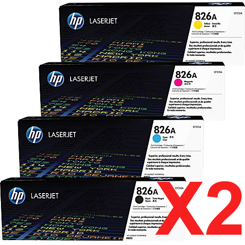 2 Lots of 4 Pack Genuine HP CF310A CF311A CF312A CF313A Toner Cartridge Set 826A