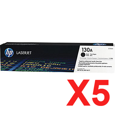 5 x Genuine HP CF350A Black Toner Cartridge 130A