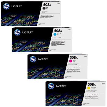 4 Pack Genuine HP CF360A CF361A CF362A CF363A Toner Cartridge Set 508A