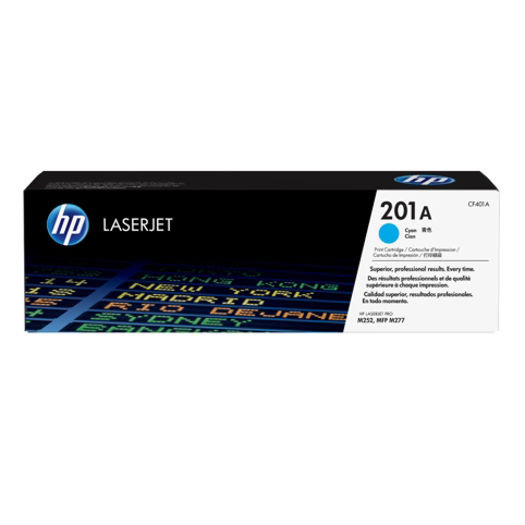 1 x Genuine HP CF401A Cyan Toner Cartridge 201A