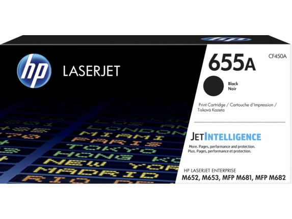 1 x Genuine HP CF450A Black Toner Cartridge 655A