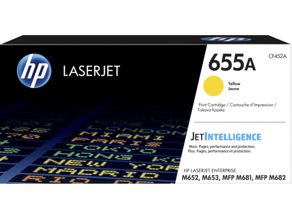 1 x Genuine HP CF452A Yellow Toner Cartridge 655A