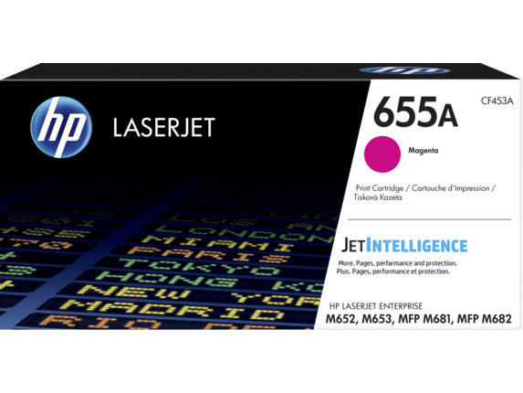 1 x Genuine HP CF453A Magenta Toner Cartridge 655A
