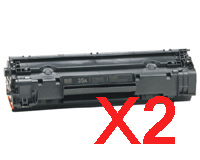 2 x Compatible HP CB436A Toner Cartridge 36A