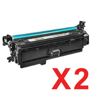 2 x Compatible HP CE264X Black Toner Cartridge 646X