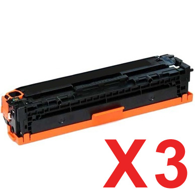 3 x Compatible HP CE340A Black Toner Cartridge 651A