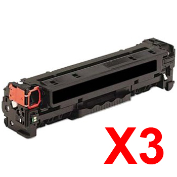 3 x Compatible HP CF380X Black Toner Cartridge 312X