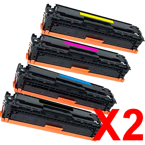 2 Lots of 4 Pack Compatible HP CF410X CF411X CF413X CF412X Toner Cartridge Set 410X