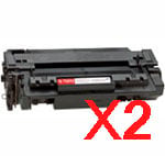 2 x Compatible HP Q7551X Toner Cartridge 51X