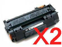 2 x Compatible HP Q7553X Toner Cartridge 53X