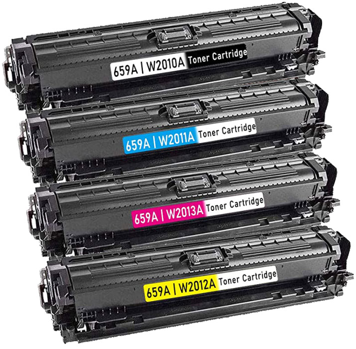 4 Pack Compatible HP W2010A W2011A W2013A W2012A Toner Cartridge Set 659A