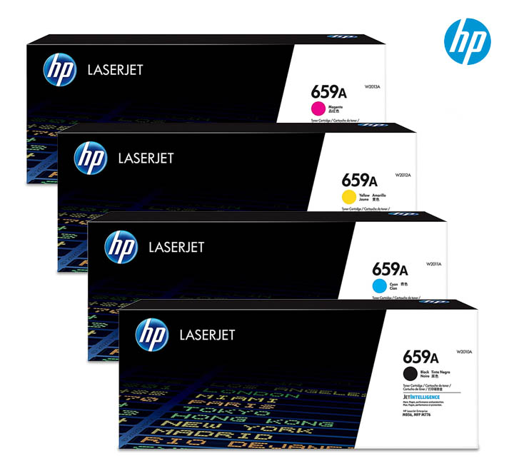 4 Pack Genuine HP W2010A W2011A W2012A W2013A Toner Cartridge Set 659A