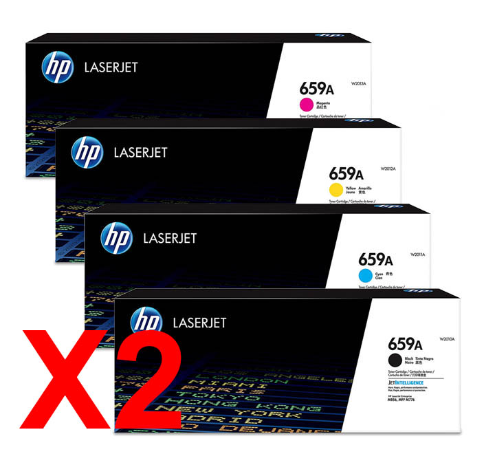 2 Lots of 4 Pack Genuine HP W2010A W2011A W2012A W2013A Toner Cartridge Set 659A