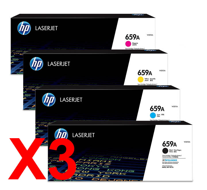 3 Lots of 4 Pack Genuine HP W2010A W2011A W2012A W2013A Toner Cartridge Set 659A