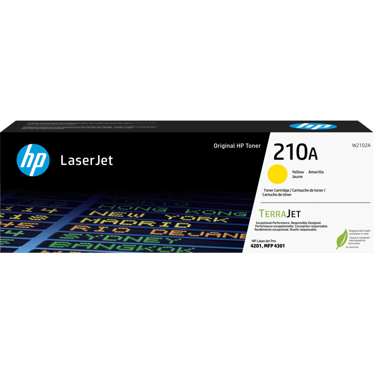1 x Genuine HP W2102A Yellow Toner Cartridge 210A