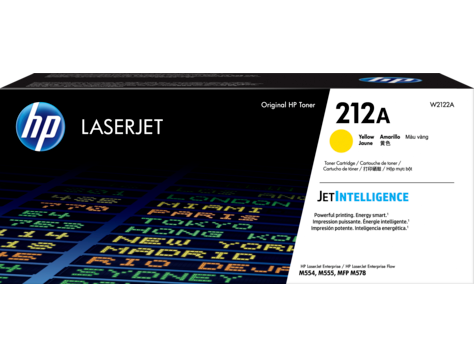 1 x Genuine HP W2122A Yellow Toner Cartridge 212A