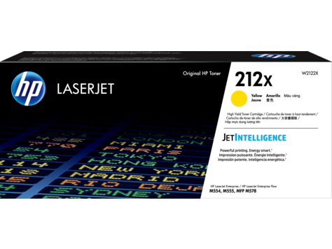 1 x Genuine HP W2122X Yellow Toner Cartridge 212X