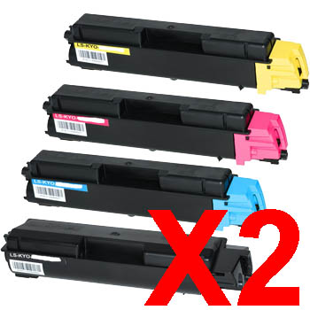 2 Lots of 4 Pack Non-Genuine TK-5154 Toner Cartridge Set for Kyocera P6035 M6535