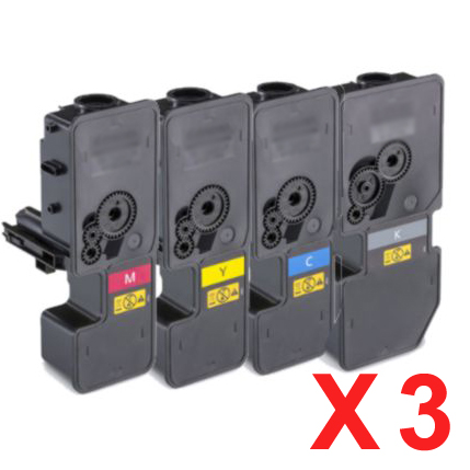 3 Lots of 4 Pack Non-Genuine TK-5244 Toner Cartridge Set for Kyocera P5026 M5526