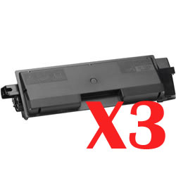 3 x Non-Genuine TK-594K Black Toner Cartridge for Kyocera FS-C2026MFP FS-C2526MFP