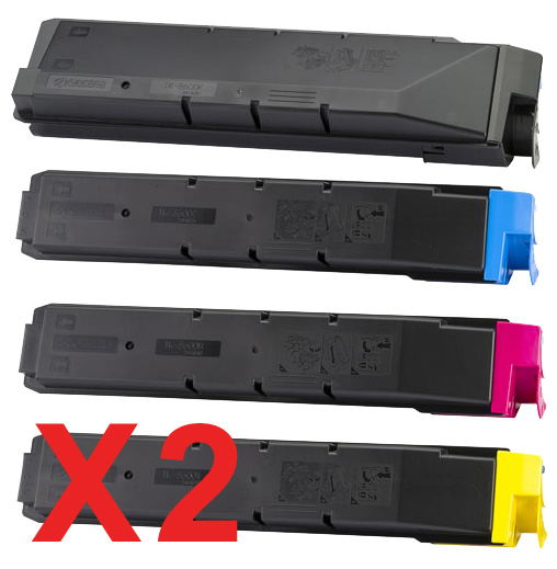 2 Lots of 4 Pack Non-Genuine TK-8604 Toner Cartridge Set for Kyocera FS-C8650DN