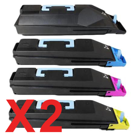 2 Lots of 4 Pack Non-Genuine TK-869 Toner Cartridge Set for Kyocera TASKalfa-250ci 350ci