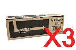 3 x Genuine Kyocera TK-1134 Toner Cartridge FS-1030MFP FS-1130MFP