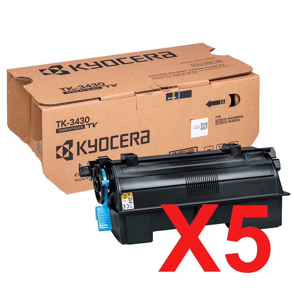 5 x Genuine Kyocera TK-3434 Toner Cartridge PA5500 MA5500