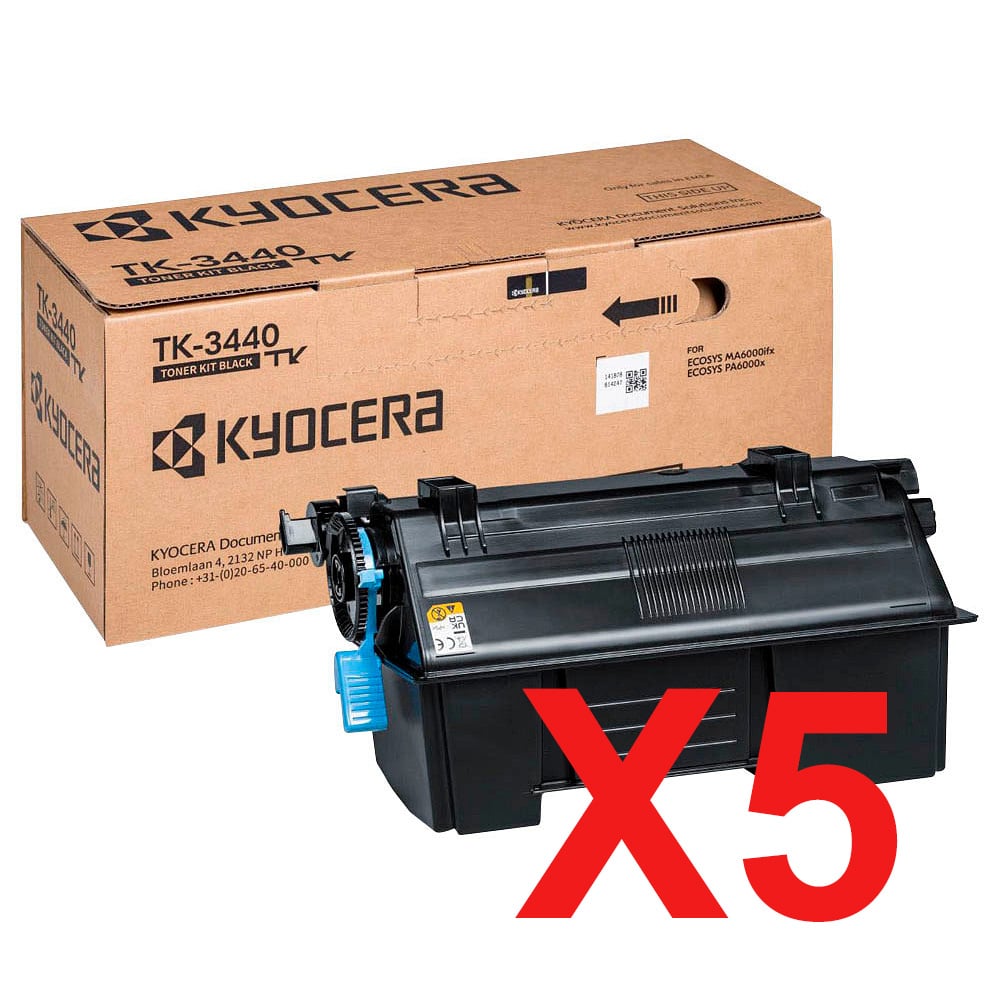 5 x Genuine Kyocera TK-3444 Toner Cartridge PA6000 MA6000