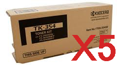 5 x Genuine Kyocera TK-354 Toner Cartridge FS-3040MFP FS-3540MFP